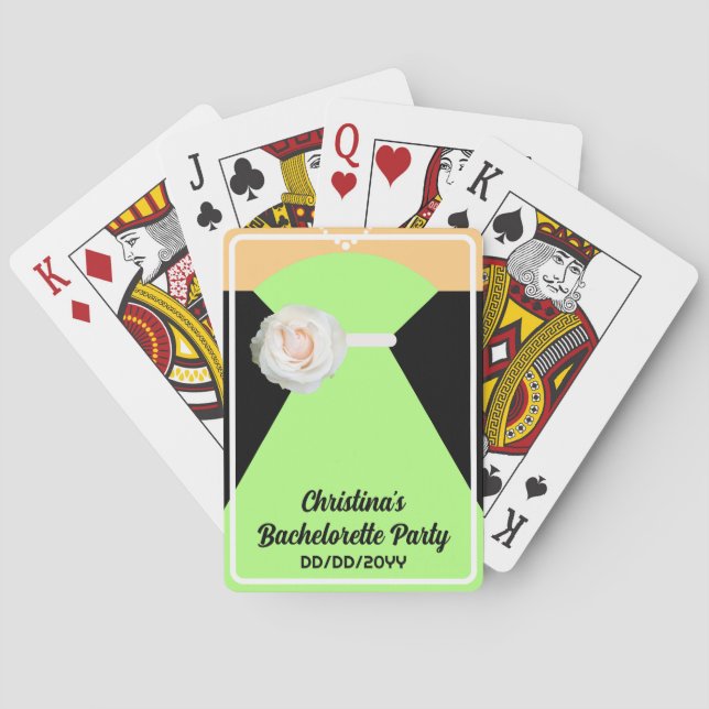 Baralho Festa de Despedida de Solteira Poker Branco e Verd (Verso)
