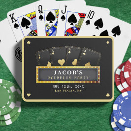 Baralho Festa de Despedida de Solteiro Poker Aces Preto e