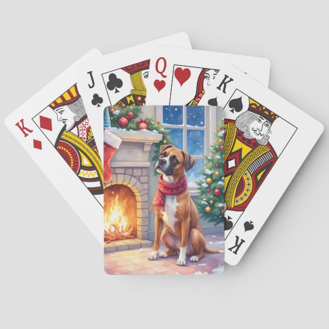 Baralho Festive Fireplace Boxer Christmas Art (Verso)
