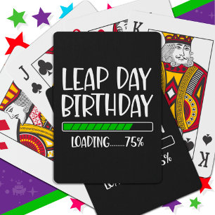 Baralho Fev 29 Dia de Leap Aniversário 75% Ano de Carregam