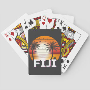 Baralho Fiji Vintage Palm Trees Summer Beach