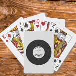 Baralho Fim de semana do Vintage Vinyl Record Music Black<br><div class="desc">Na moda vintage vinil record style bachelor party play. Design apresenta registro de vinilo preto,  solteiro de texto de fonte retrorativa fim de semana e nome e data personalizados.</div>