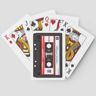 Baralho fita cassete de música de vintage retrô de texto