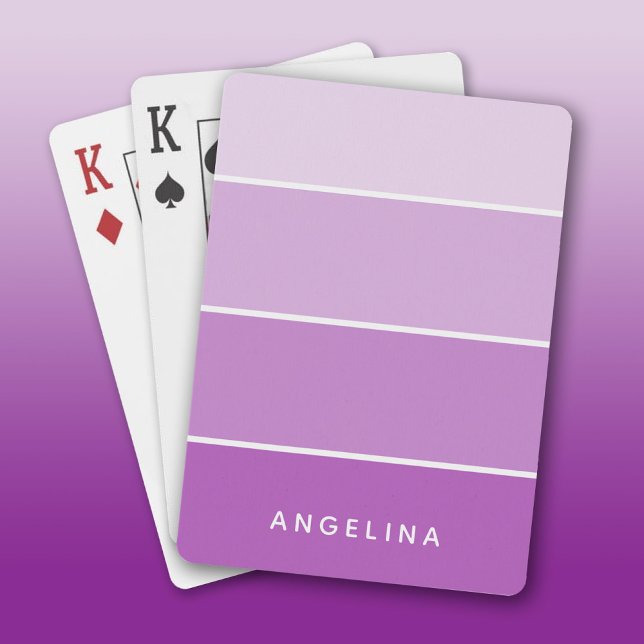 Baralho Fita de Pintura Violeta com Nome Personalizado Bra (Custom Playing Cards)