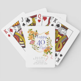 Baralho Fita de Rosa Dourada 40º Aniversário
