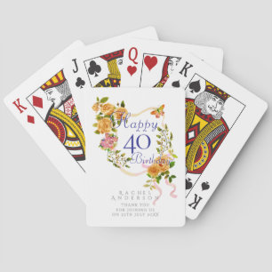Baralho Fita de Rosa Dourada 40º Aniversário