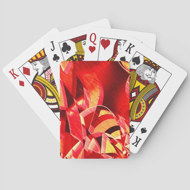 Baralho Fitas vermelhas raspadas que simulam movimento (Verso)