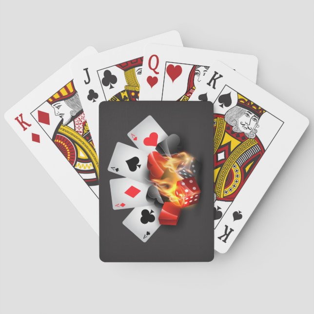 Baralho Flame Poker Casino Black (Verso)