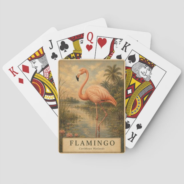 Baralho Flamingo Caribbean Wetlands VINTAGE (Verso)