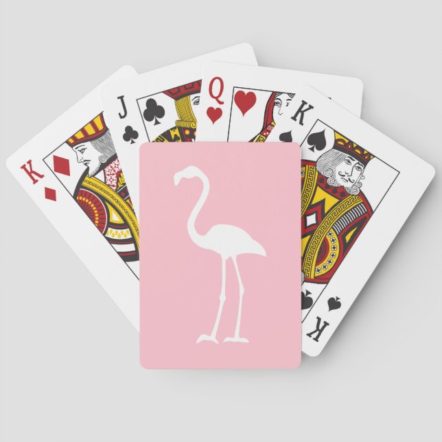 Baralho Flamingo Cor-de-rosa e branco (Verso)