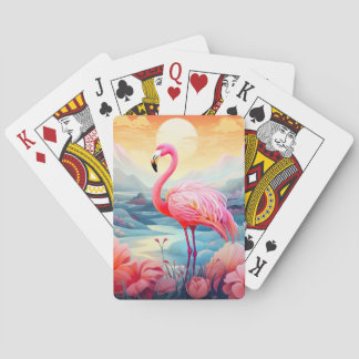Baralho Flamingo Tropical com Flores