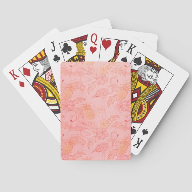 Baralho Flamingos Rosa e Abacaxi (Verso)