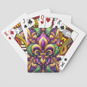 Baralho fleur de lis mardi gras