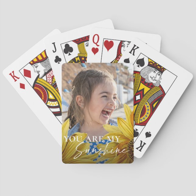 Baralho Flor Amarelo Brilhante E Bonito Você É Meu Sol (Verso)