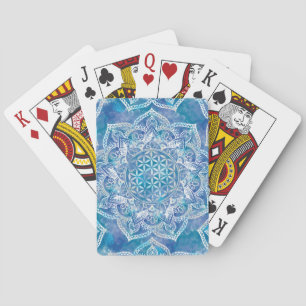 Baralho Flor da Vida em Lotus - Azul-Cria