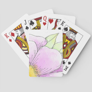 Baralho Flor de Aquarela Rosa Caprichosa