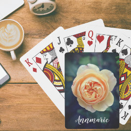 Baralho Flor de Rosa do Peachy Orange Garden Personalizada