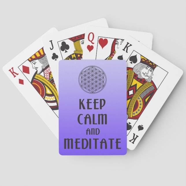 Baralho Flor de vida - MANTER CALM e MEDITATE (Verso)