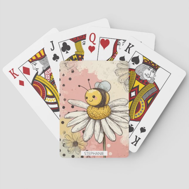 Baralho Flor Fantasioso e Abelha – Floral Aconchegante (1) (Verso)
