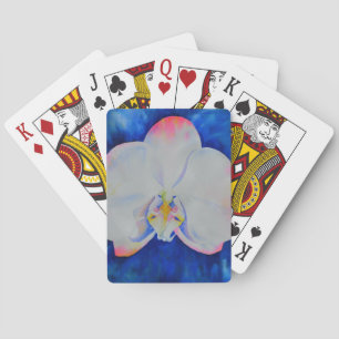 Baralho Flor floral de cor-de-água, cor-de-rosa Elegante