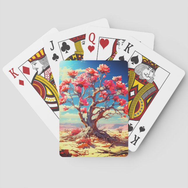 Baralho Flor rosa (Verso)