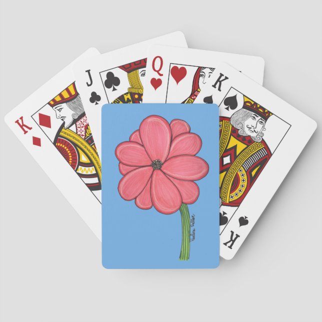 Baralho Flor Rosa Cheia (Verso)