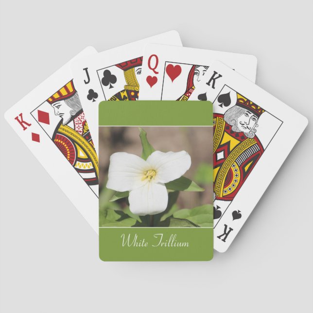 Baralho Flor Selvagem de Trilo Branco (Verso)