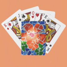 Flor Vermelho Mosaico Brilhante