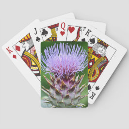 Baralho Floral de Cabeça de Astro com Artichoke Roxo