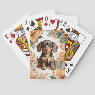Baralho Floral de Pêssego Castanho-Cachshund