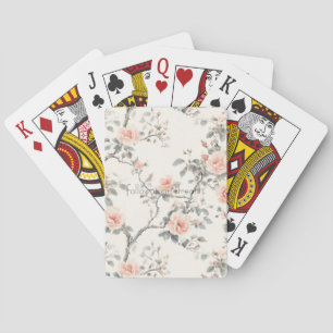 Baralho Floral de Pêssego Creme Bonito