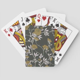 Baralho Floral elegante: design de padrão de colheita.