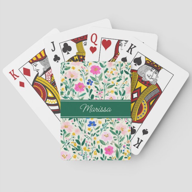 Baralho Floral Moderno Personalizado (Verso)