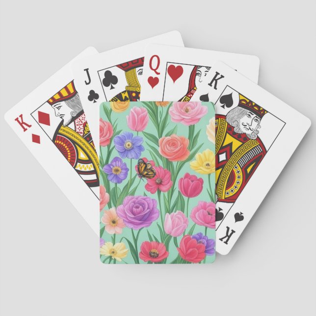 Baralho Floral/Primavera Rosa (Verso)