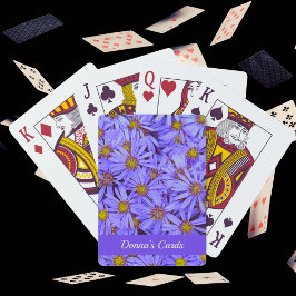 Baralho Flores de Aster Roxo no Jardim do RHS Wisley