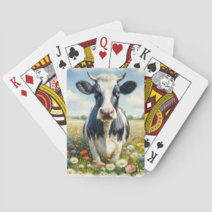 Baralho Flores silvestres Holstein Vaca leiteira