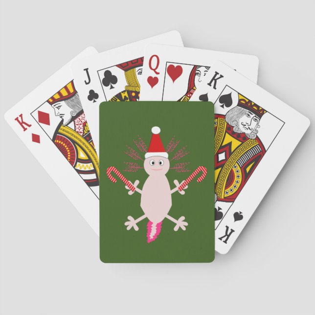 Baralho Fofo de Natal Axolotl (Verso)