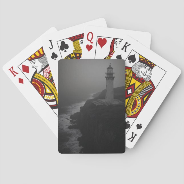 Baralho Foggy Forest Trail Monochrome Playing Cards (Verso)
