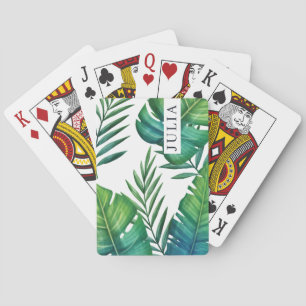 Baralho Folhas Tropicais Personalizadas por Aquarelas