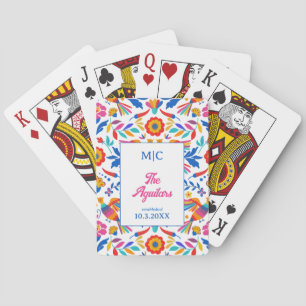 Baralho Folk Art Floral Fiesta Mexico Wedding Pattern
