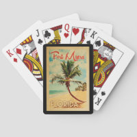 Fort Myers Florida Palm Tree Beach Viagens vintage