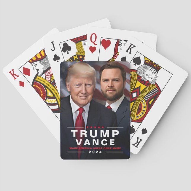 Baralho Foto da Campanha Coletiva Trump Vance 2024 (Verso)