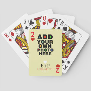 Baralho Foto de Casamento com Dois Corações