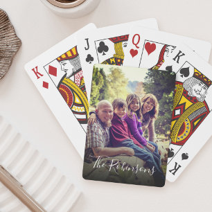 Baralho Foto de Família com Filtro Brilhante Personalizada