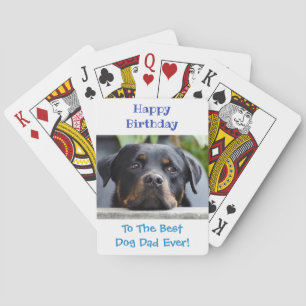 Baralho Foto de Pai de Cão de Aniversário Melhor do Mund