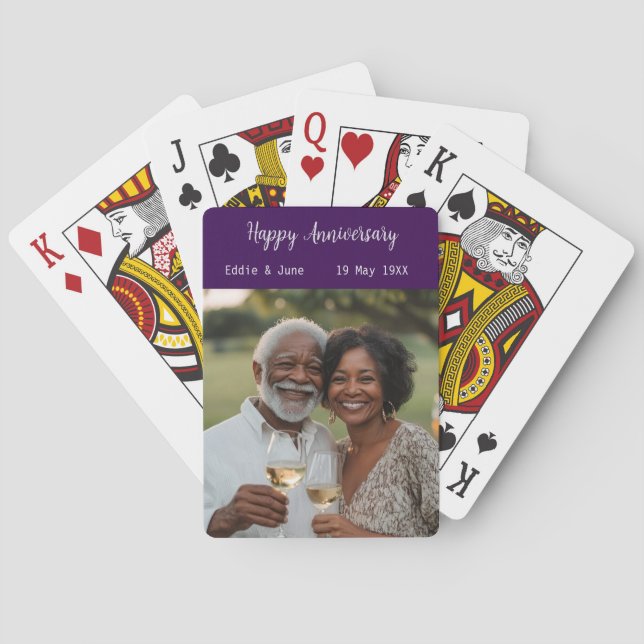 Baralho Foto do aniversário do Cartões de Poker Modernos E (Verso)