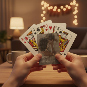 Baralho Foto do Casal Romântico do Dia de os namorados Per