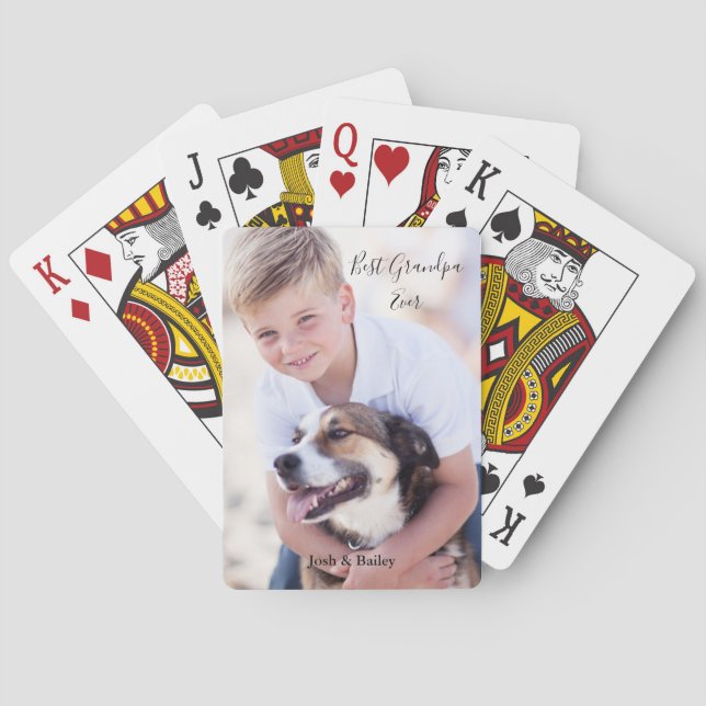 Baralho Foto do melhor vovô de sempre (Verso)