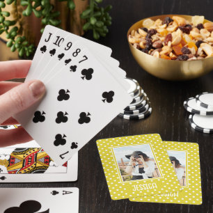 Baralho Foto e nome personalizados da Bolinhas amarela bri