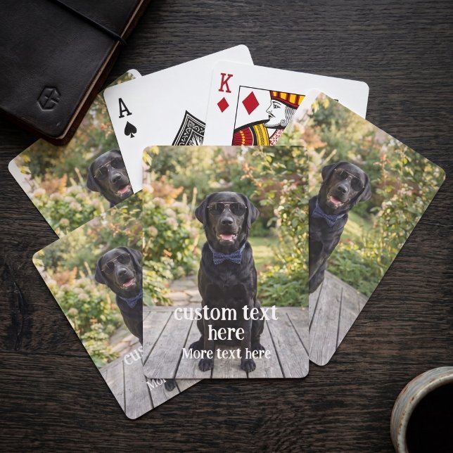Baralho Foto e Texto Personalizados Custom (Photo And Text Personalized Custom Poker Cards by Ricaso. Make your own fun photo gift playing cards)